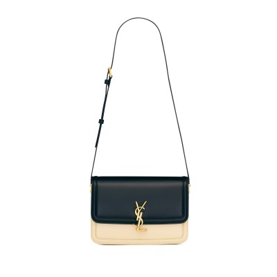 YSL SOLFERINO MEDIUM SATCHEL IN BOX SAINT LAURENT LEATHER 63430516C7W1089 (23*16*6cm)